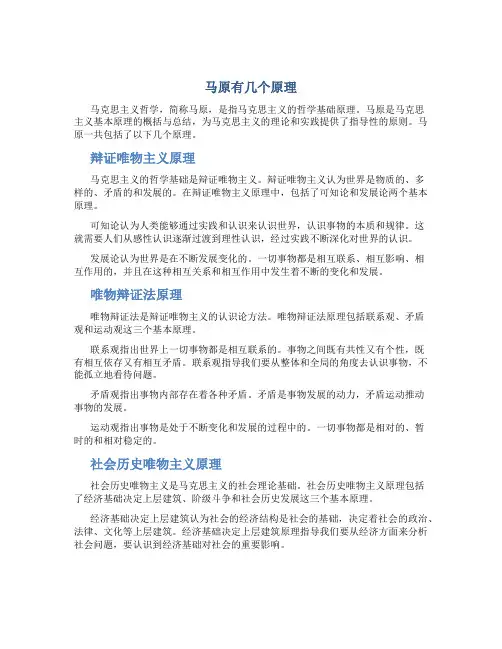 马原有几个原理
