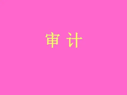审计说课