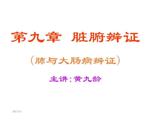 中医诊断学 - 第八章 脏腑辨证(肺与大肠病辨证)【PPT课件】