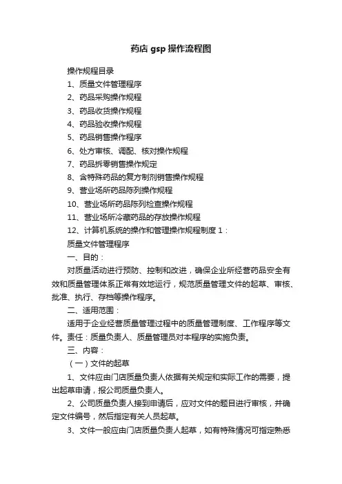 药店gsp操作流程图