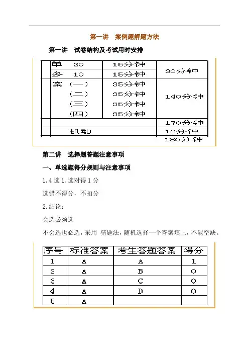 二建实务答题技巧