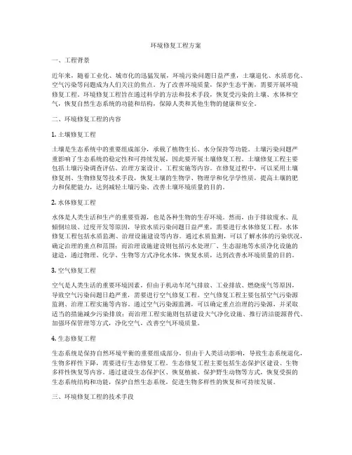环境修复工程方案