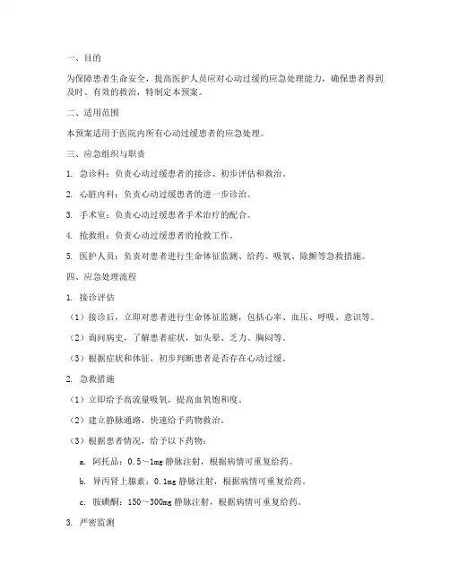 心动过缓应急预案