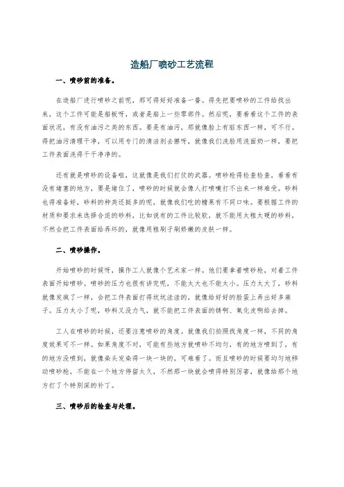 造船厂喷砂工艺流程