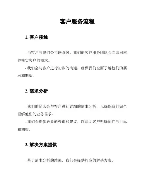 客户服务流程