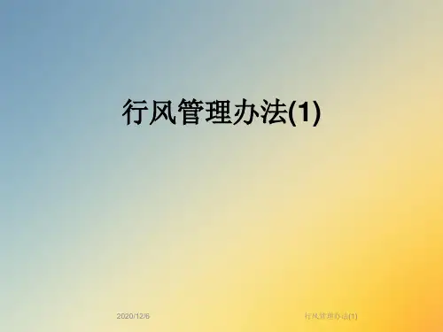 行风管理办法(1)