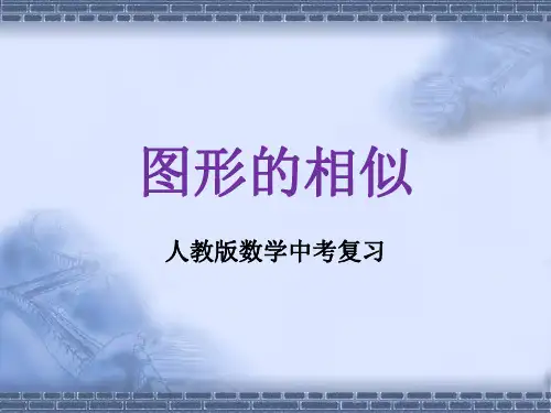 人教版数学中考复习专题《图形的相似》精品教学课件ppt优秀课件