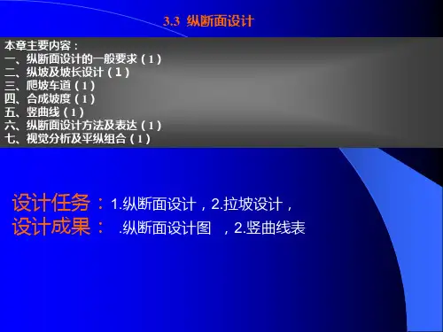 纵断面设计竖曲线
