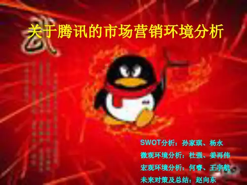 腾讯的市场营销环境精品PPT课件