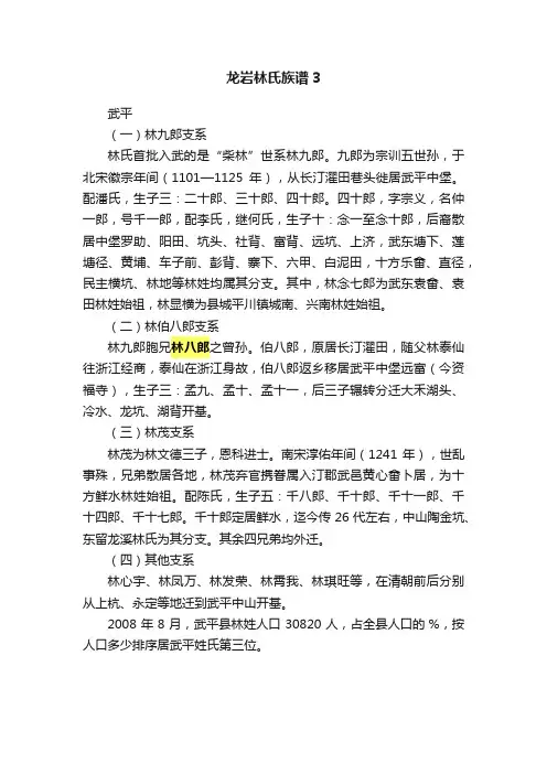 龙岩林氏族谱3