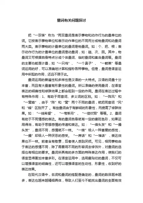 量词有关问题探讨