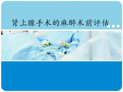 肾上腺手术的麻醉风险评估ppt课件