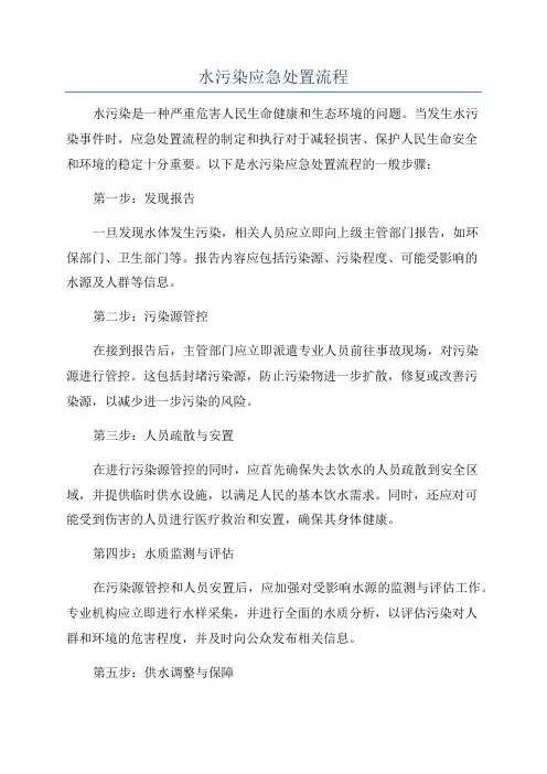 水污染应急处置流程