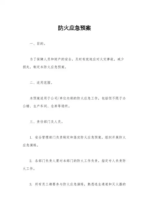防火应急预案
