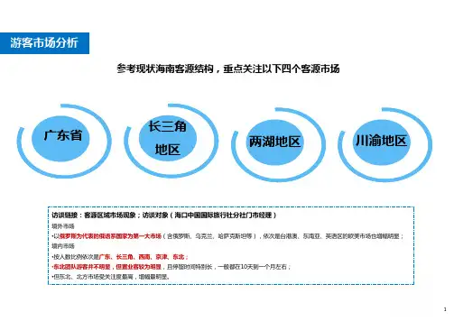 海南旅游客源市场分析含广东、长三角、川渝地区