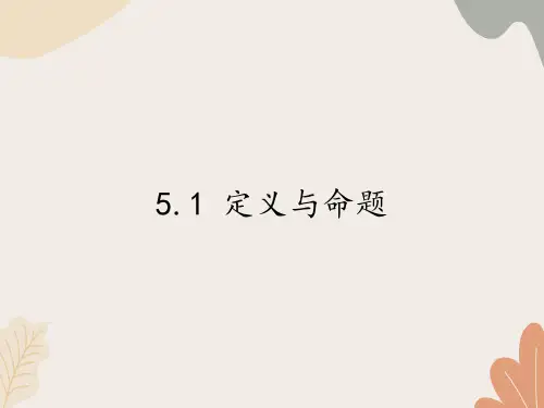 青岛版(六三制)数学八年级上册 5.1 定义与命题  课件(共16张PPT)
