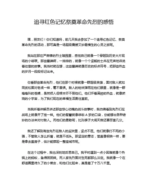 追寻红色记忆祭奠革命先烈的感悟