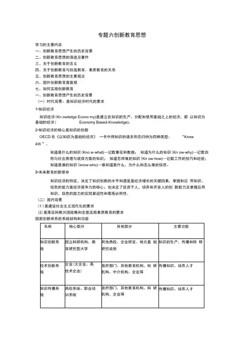 创新教育思想