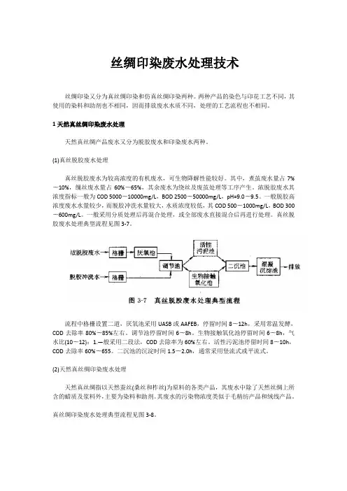 丝绸印染废水处理技术