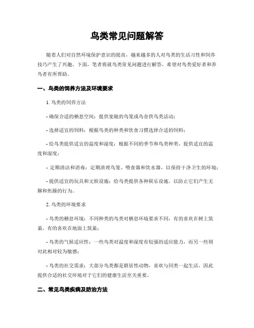 鸟类常见问题解答