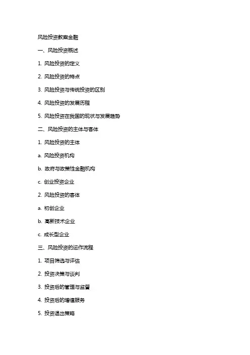 风险投资教案金融