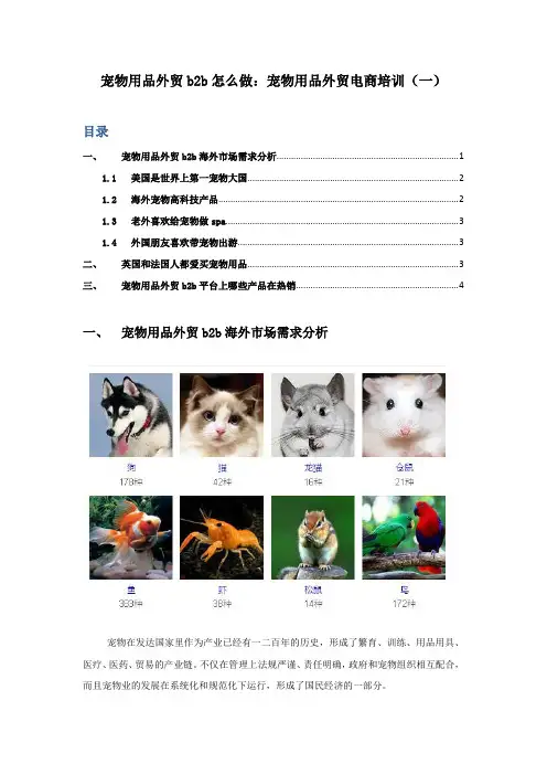 宠物用品外贸b2b怎么做：宠物用品外贸电商培训(一)