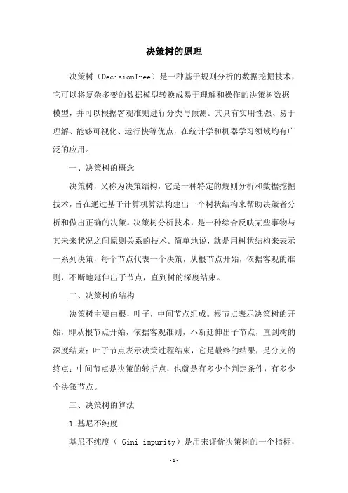 决策树的原理