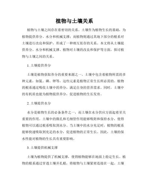 植物与土壤关系