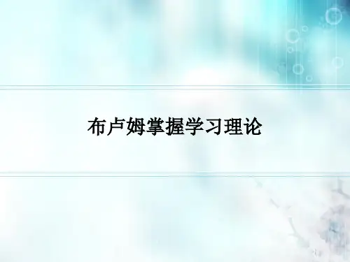 12第十二章 布卢姆掌握学习理论