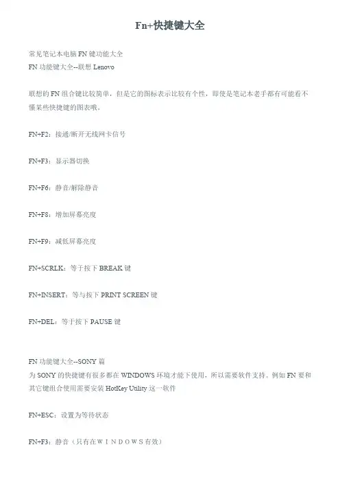 联想-快捷键共10页文档