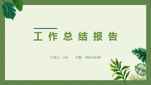 工作总结报告文艺小清新风PPT模板
