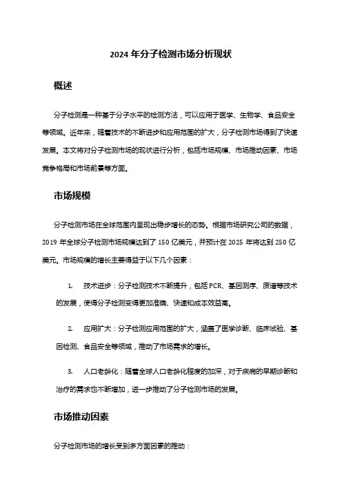 2024年分子检测市场分析现状