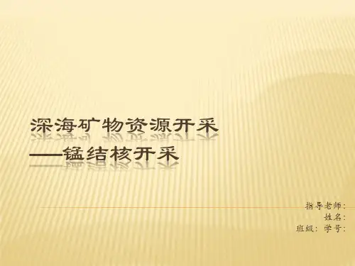 深海矿物资源开采