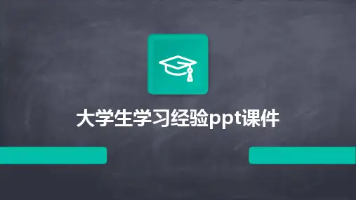 2024版大学生学习经验ppt课件