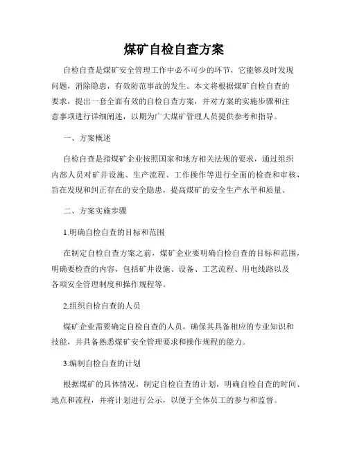 煤矿自检自查方案