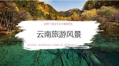 云南风景旅游宣传PPT成品课件