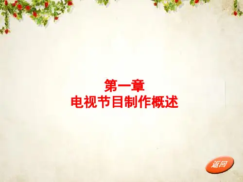 电视节目制作概述(PPT 44页)