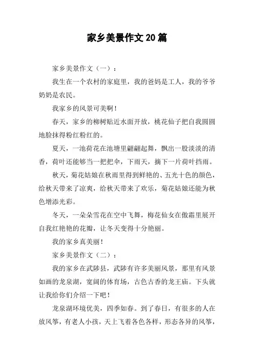 家乡美景作文20篇