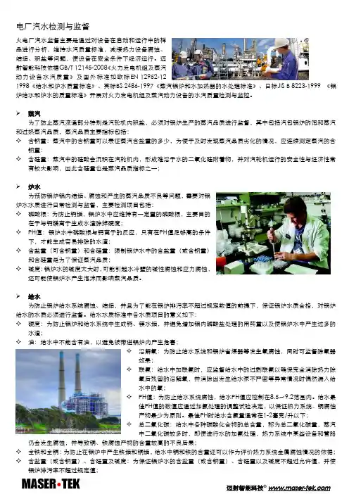 电厂汽水检测与监督