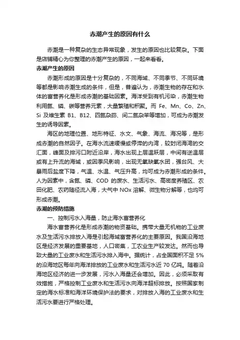 赤潮产生的原因有什么