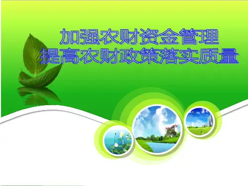 农业资金管理Tppt课件