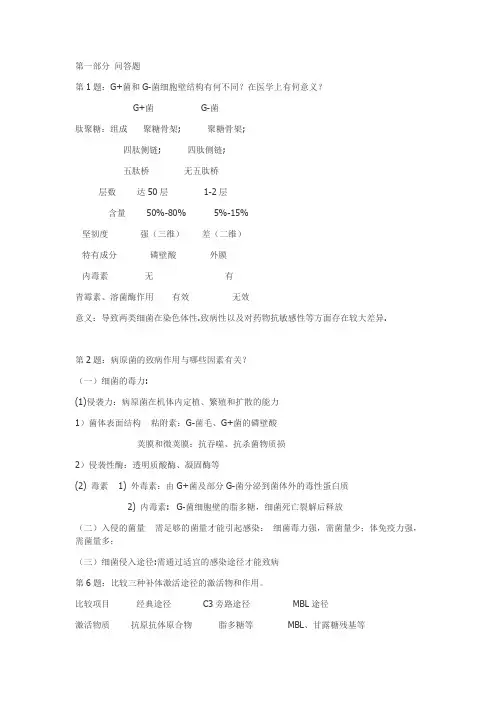 《病原微生物》的考试资料
