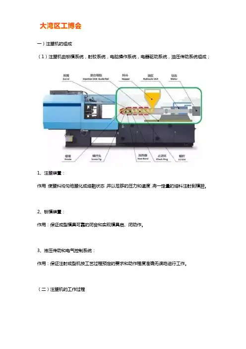 注塑机的结构组成及工作过程