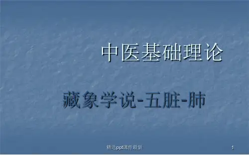 中医基础理论藏象五脏肺ppt课件