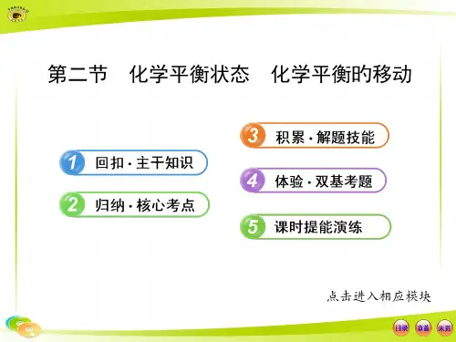 72第二节化学平衡状态化学平衡的移动省名师优质课赛课获奖课件市赛课一等奖课件
