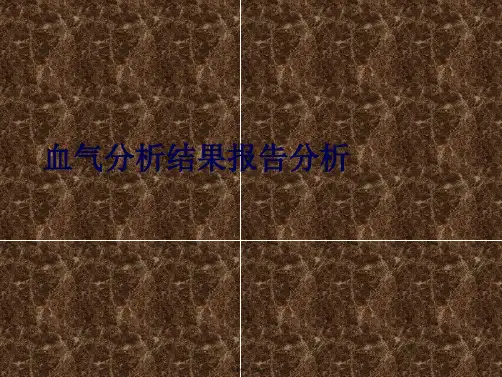 血气分析结果报告分析