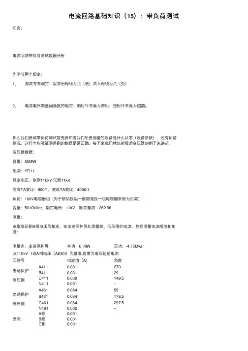 电流回路基础知识（15）：带负荷测试
