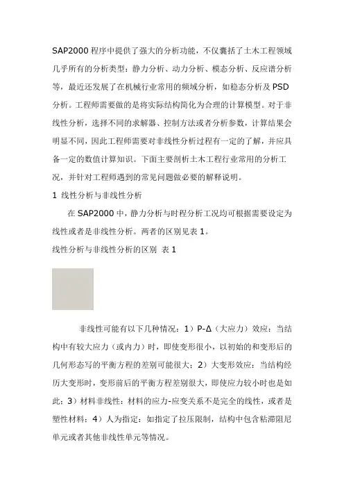 SAP2000程序中提供了强大的分析功能.