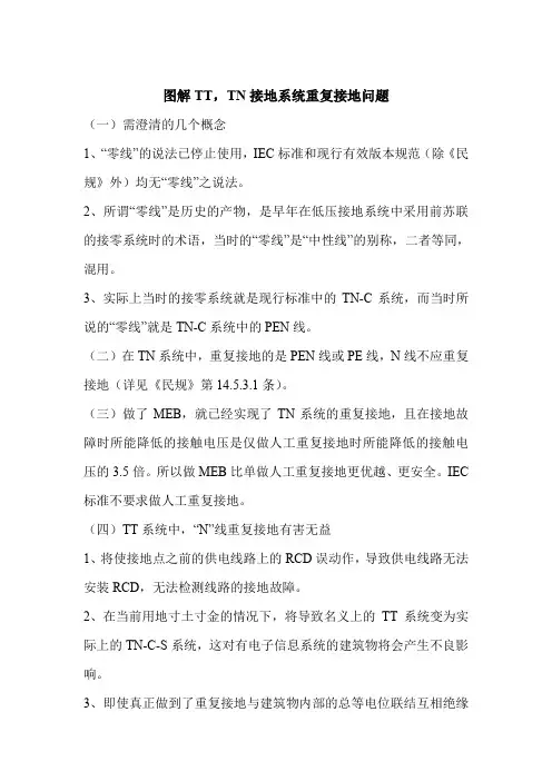 图解TT,TN接地系统重复接地,保护接地问题