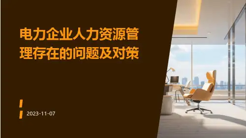 电力企业人力资源管理存在的问题及对策